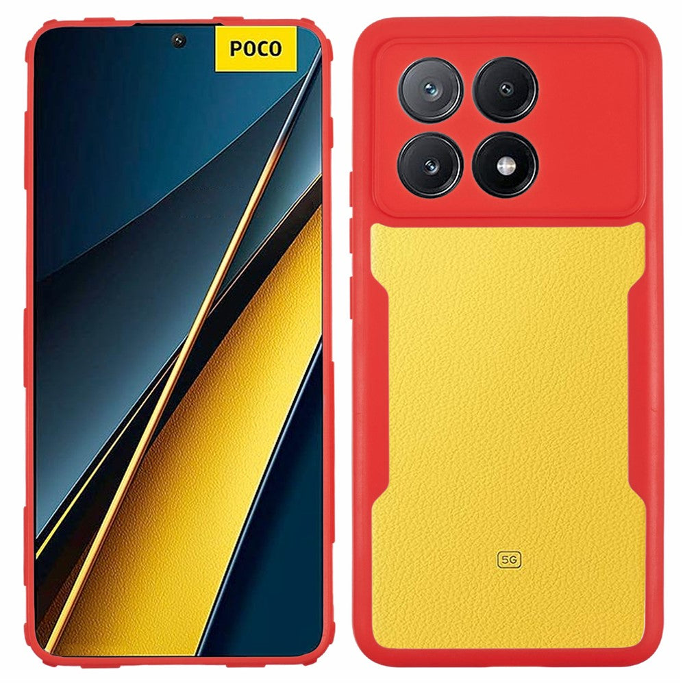 For Xiaomi Poco X6 Pro 5G / Redmi K70 5G / K70E 5G Case Acrylic+TPU Clear Phone Cover with PET Screen Film