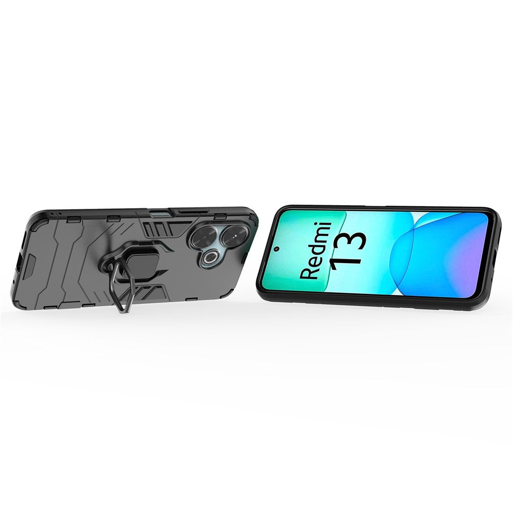 For Xiaomi Redmi 13 5G / 13 4G Case Armor  PC+TPU Phone Cover with Ring Kickstand