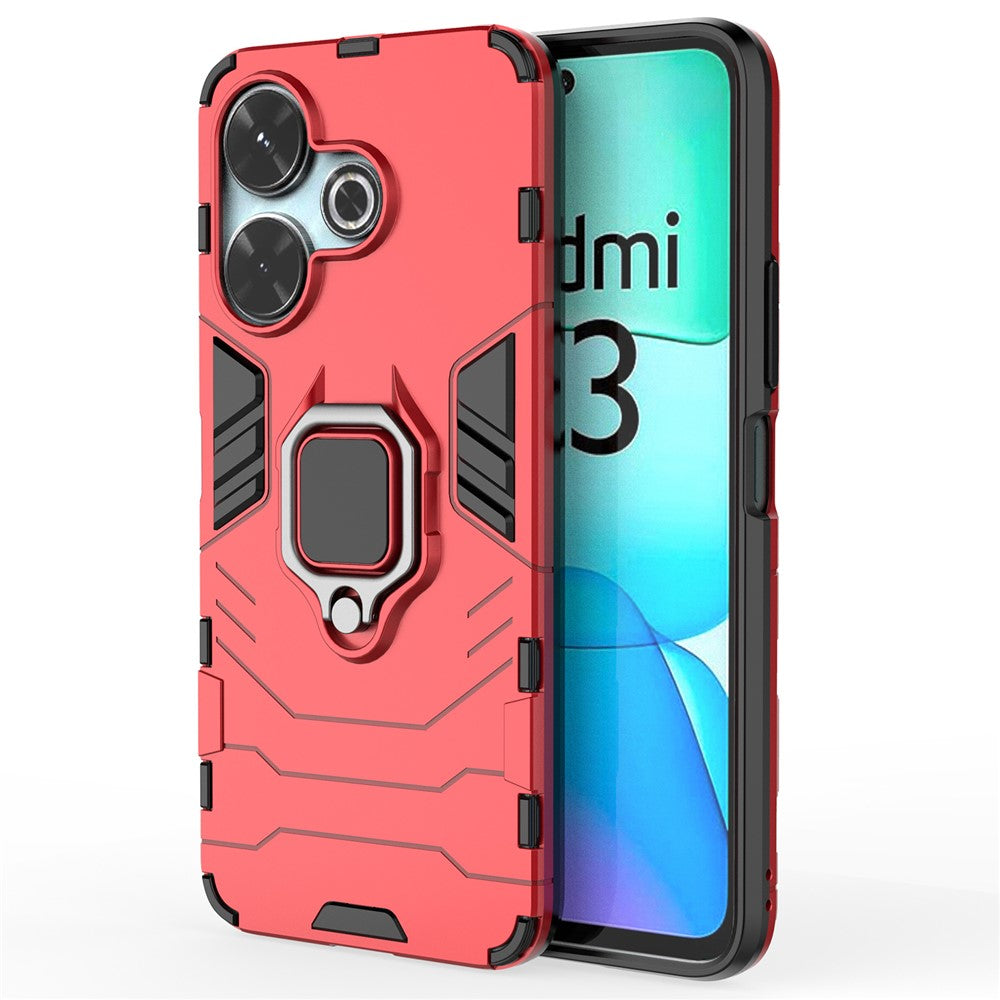 For Xiaomi Redmi 13 5G / 13 4G Case Armor  PC+TPU Phone Cover with Ring Kickstand