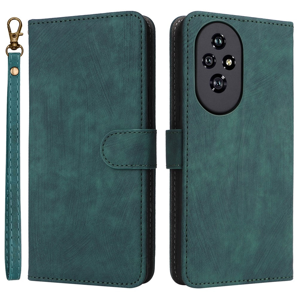 For Honor 200 5G Case PU Leather RFID Blocking Card Slots Wallet Phone Cover