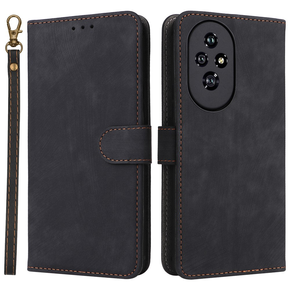 For Honor 200 5G Case PU Leather RFID Blocking Card Slots Wallet Phone Cover