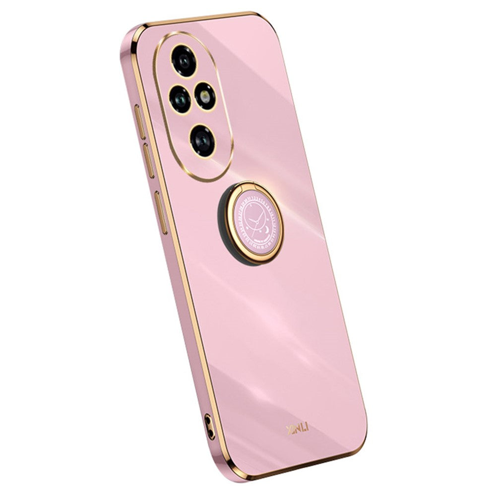 Honor 200 Pro 5G Handyhülle – Galvanisierte TPU-Rückseite, kratzfest, mit Ringständer