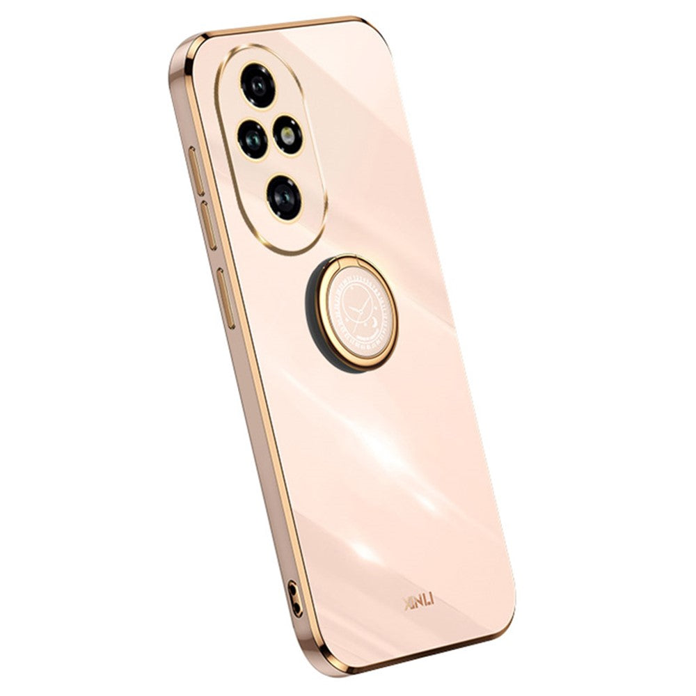 Honor 200 Pro 5G Handyhülle – Galvanisierte TPU-Rückseite, kratzfest, mit Ringständer