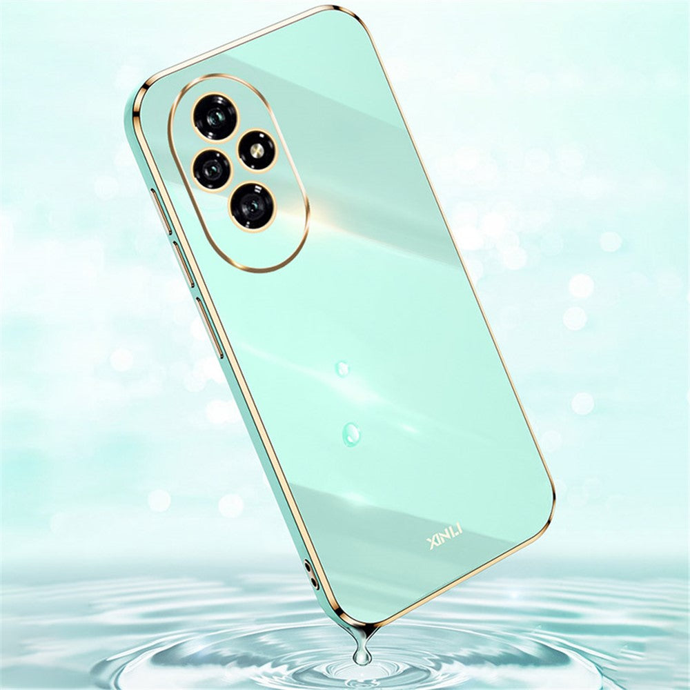 XINLI For Honor 200 5G TPU Case Phone Cover Electroplating Golden Edge