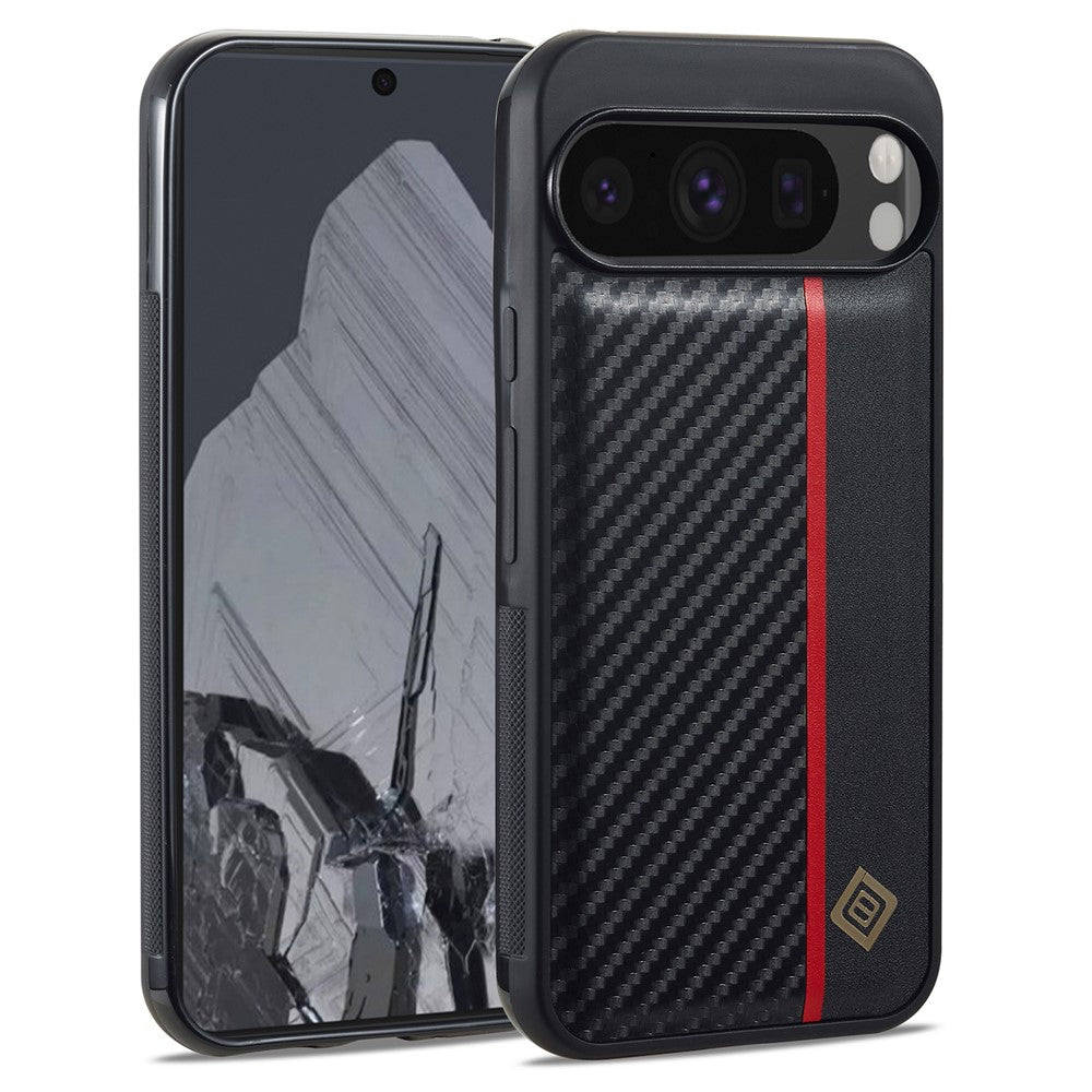 Pixel 9 Pro Stoßfeste Hülle - Carbonfaser-Optik