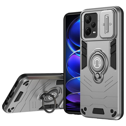 Xiaomi Redmi Note 12 Pro+ 5G Handyhülle – Slide Lens Protection PC+TPU Ring Holder