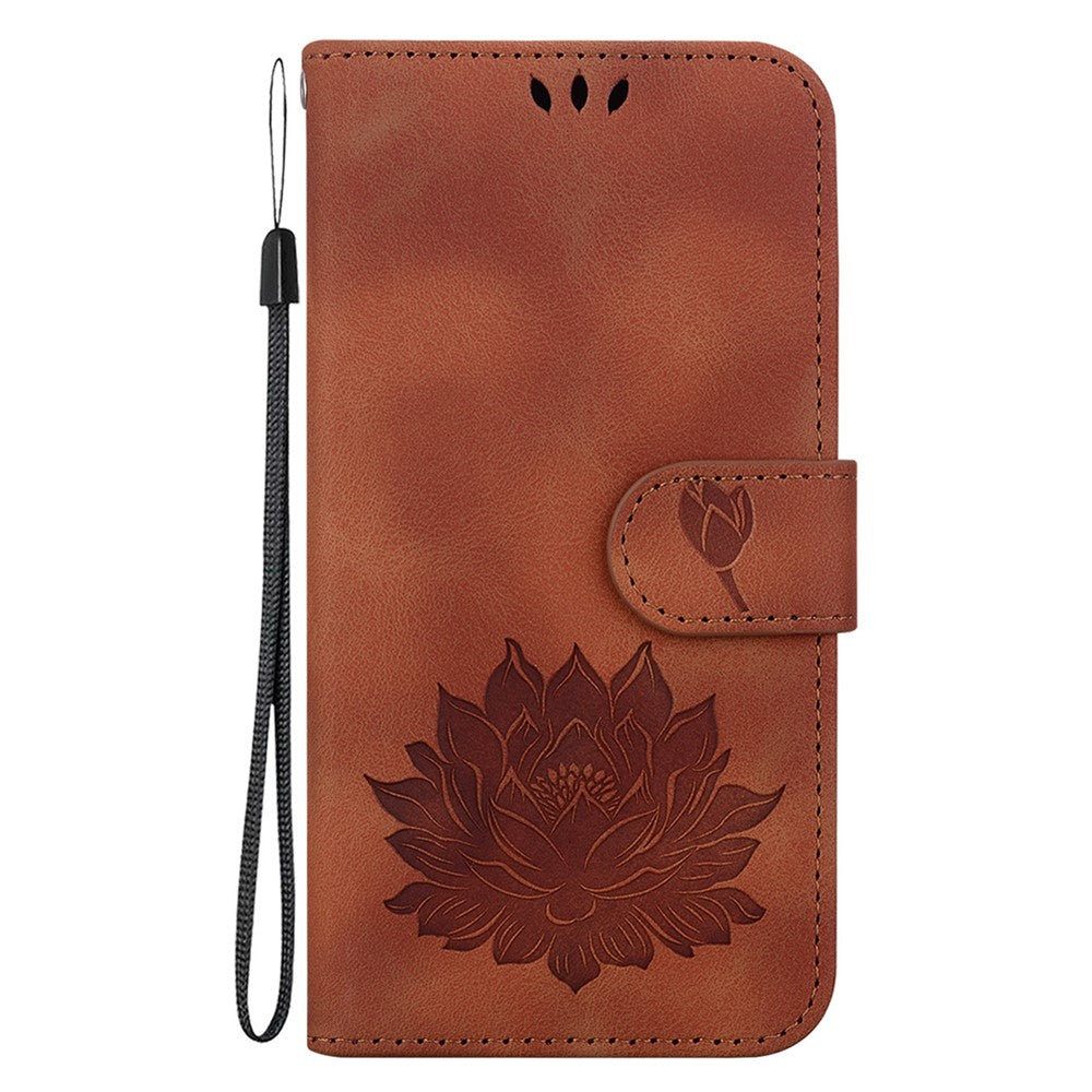 For Xiaomi Redmi Note 13 5G Case Lotus Imprint Leather Wallet Phone Cover