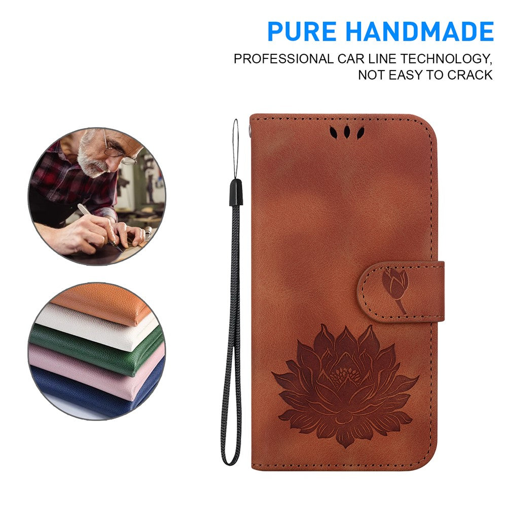 For Xiaomi Redmi 13C 4G / 5G / 13R 5G / Poco M6 5G / C65 4G Case Leather Lotus Stand Phone Cover