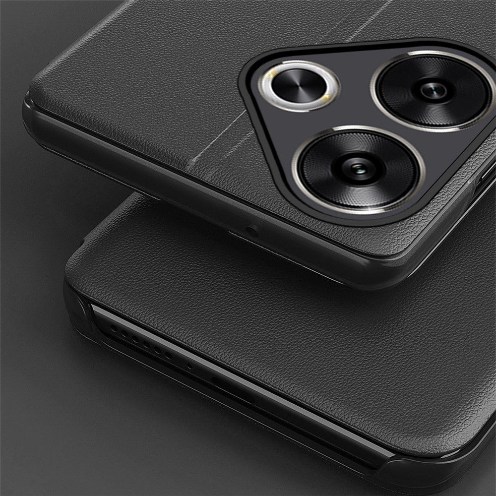 For Xiaomi Poco F6 5G / Redmi Turbo 3 5G Phone Case Folio Flip PU Leather Stand Cover