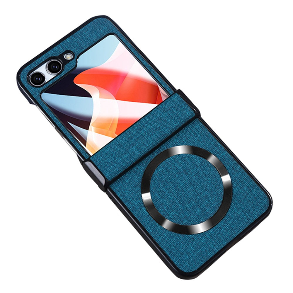 For Samsung Galaxy Z Flip7 FE 5G / Z Flip6 5G Case Leather+PC Phone Cover with Rear Screen Film and Hinge