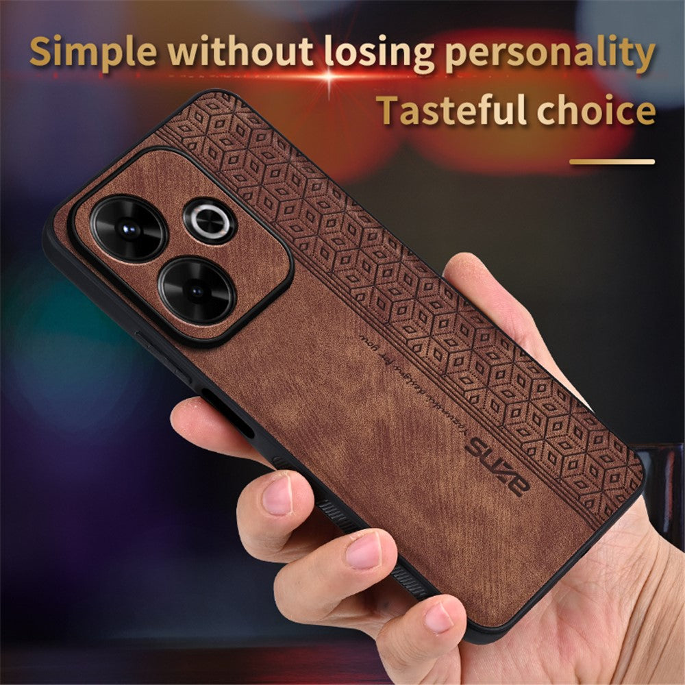 AZNS For Xiaomi Redmi 13 5G / 13 4G / Note 13R 5G Case Non-Slip Leather+TPU Phone Cover