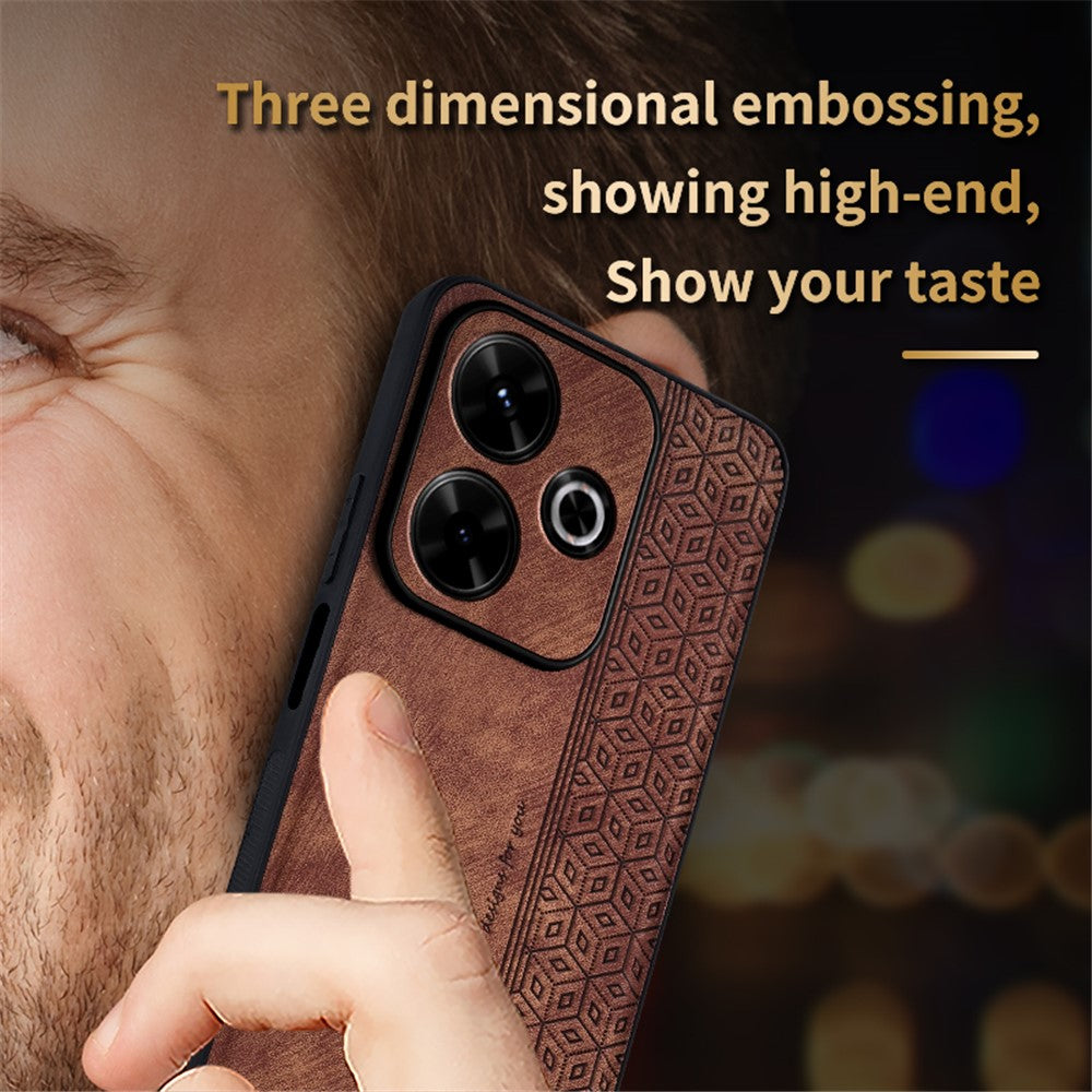AZNS For Xiaomi Redmi 13 5G / 13 4G / Note 13R 5G Case Non-Slip Leather+TPU Phone Cover