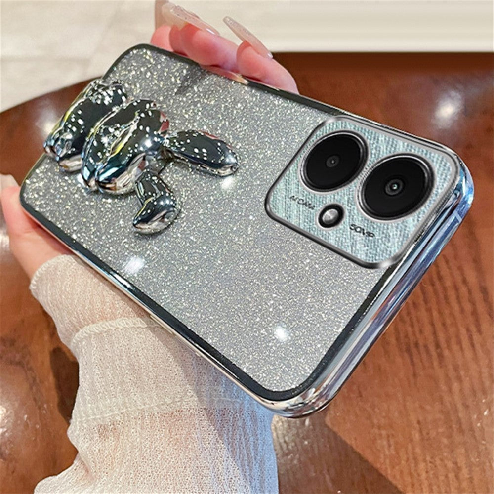 For Xiaomi Redmi 13C 5G / 13R 5G / Poco M6 5G Case PC+TPU Phone Cover Cartoon Rabbit Kickstand