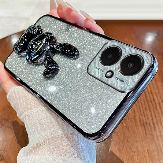 For Xiaomi Redmi 13C 5G / 13R 5G / Poco M6 5G Case PC+TPU Phone Cover Cartoon Rabbit Kickstand