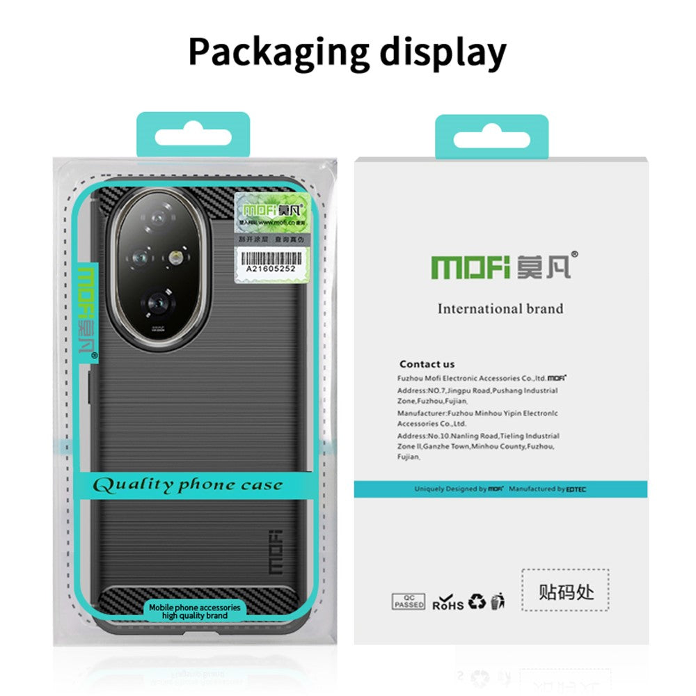 MOFI JK TPU Series-1 For Honor 200 Pro 5G TPU Case Carbon Fiber Texture Brushed Phone Cover