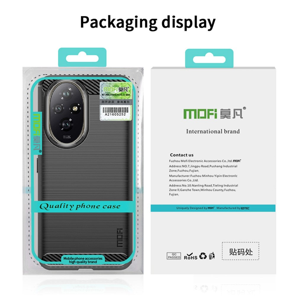 MOFI JK TPU Series-1 For Honor 200 5G Case Brushed TPU Phone Cover Carbon Fiber Texture