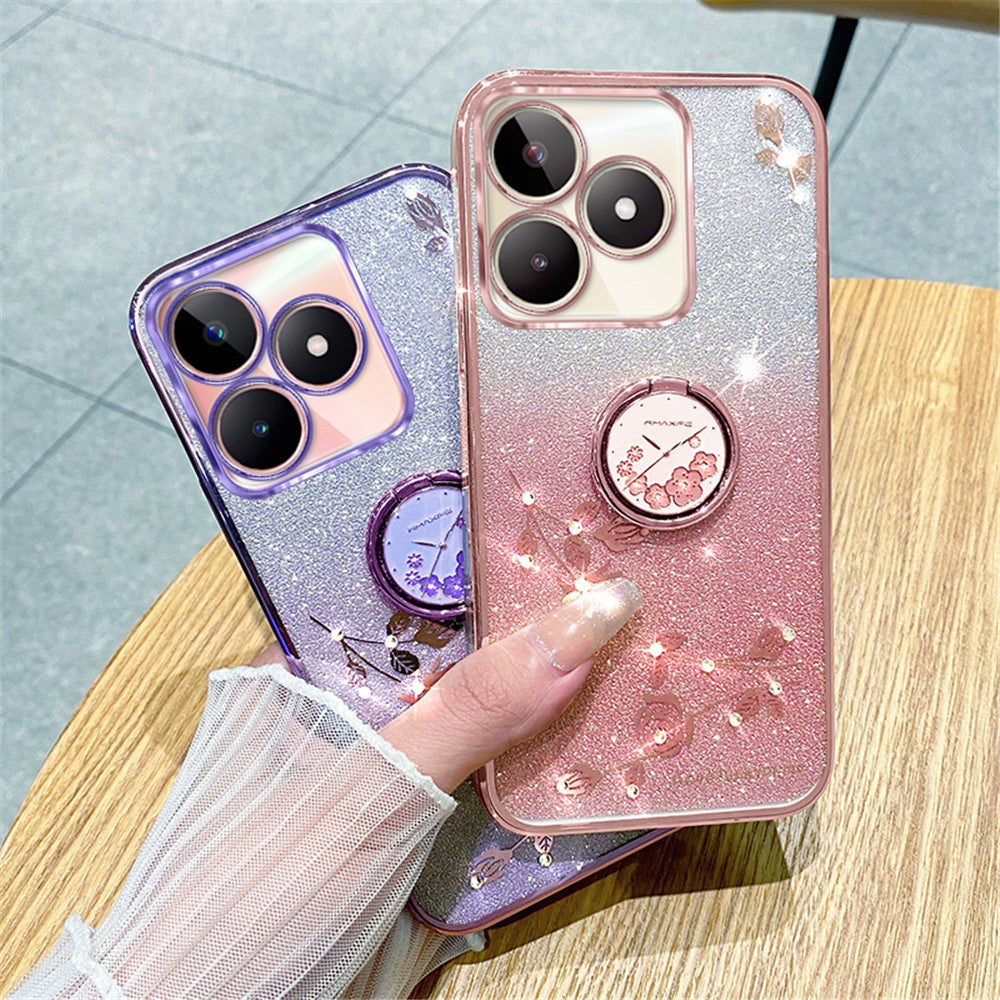 KADEM For Xiaomi Redmi 13 5G / 13 4G / Poco M6 4G Kickstand Case Rhinestone Soft TPU Phone Cover