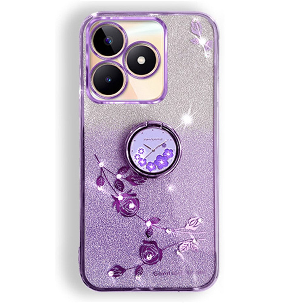 KADEM For Xiaomi Redmi 13 5G / 13 4G / Poco M6 4G Kickstand Case Rhinestone Soft TPU Phone Cover