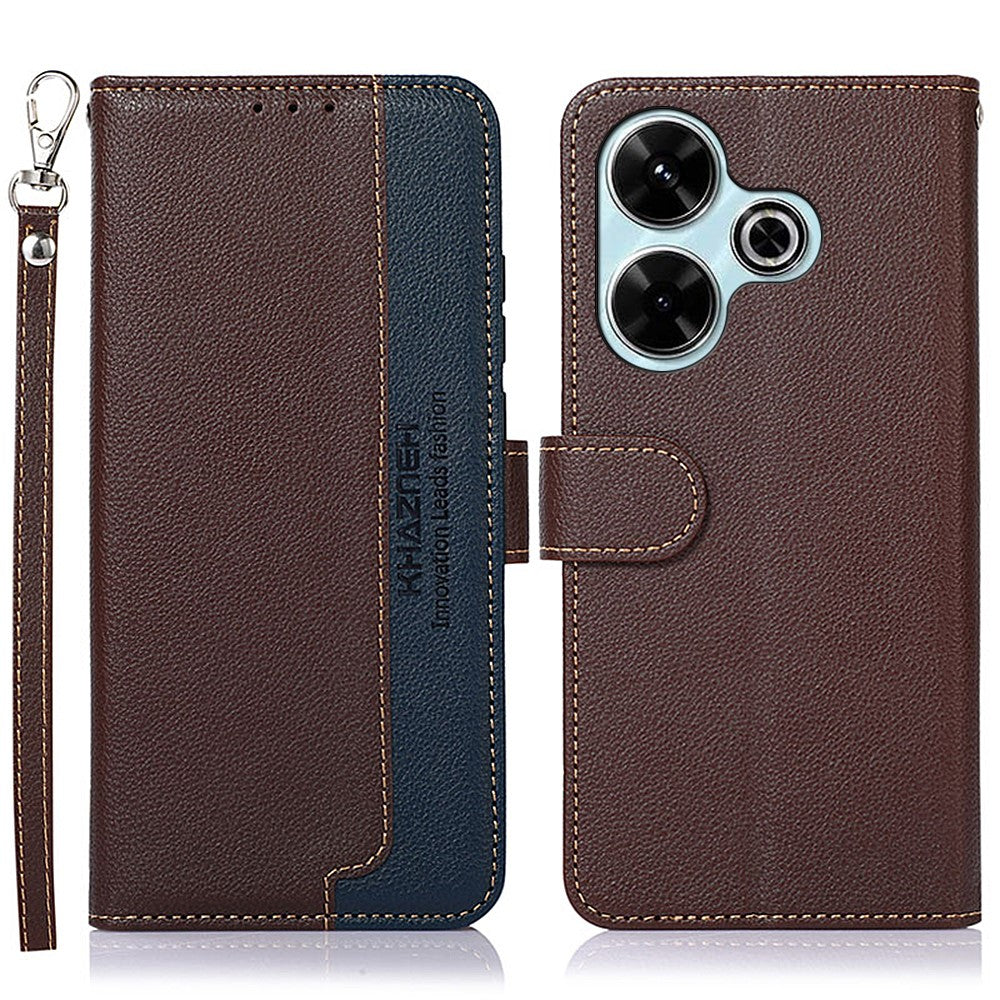 KHAZNEH For Xiaomi Redmi 13 5G / 13 4G Case Leather Phone Cover RFID Blocking