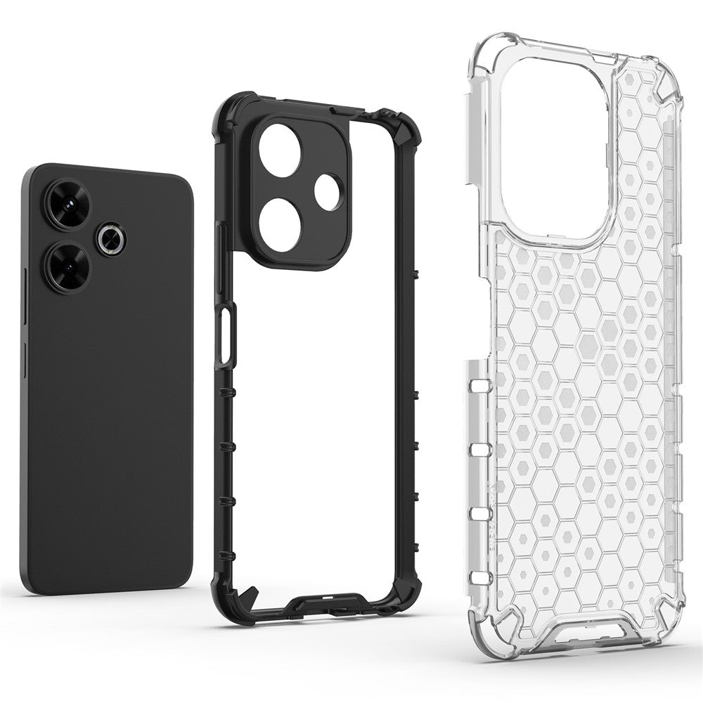 For Xiaomi Redmi 13 5G / 13 4G Case Honeycomb PC+TPU Hybrid Phone Cover
