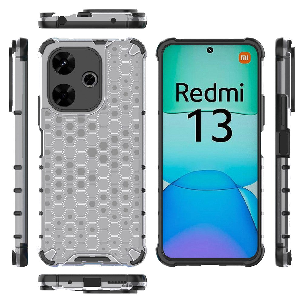 For Xiaomi Redmi 13 5G / 13 4G Case Honeycomb PC+TPU Hybrid Phone Cover