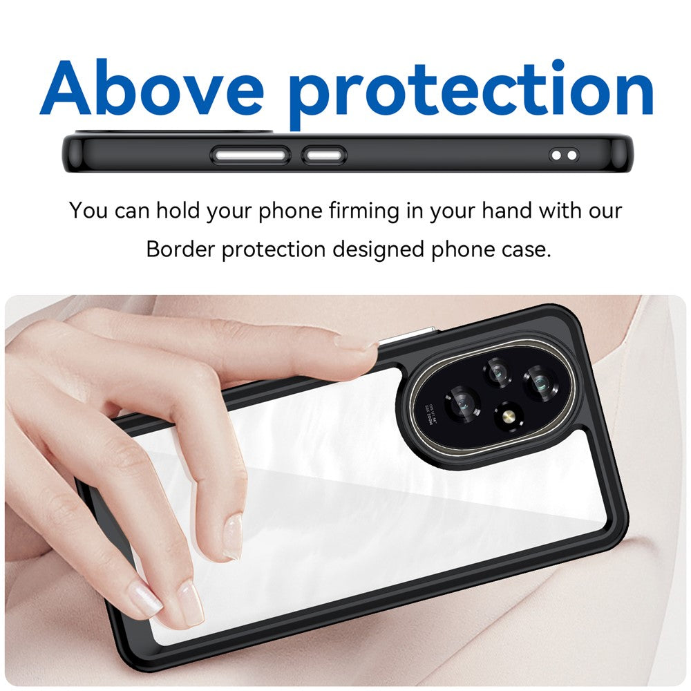 Honor 200 5G Transparente Handyhülle – Stoßfeste Rückseite, aus TPU & Acryl