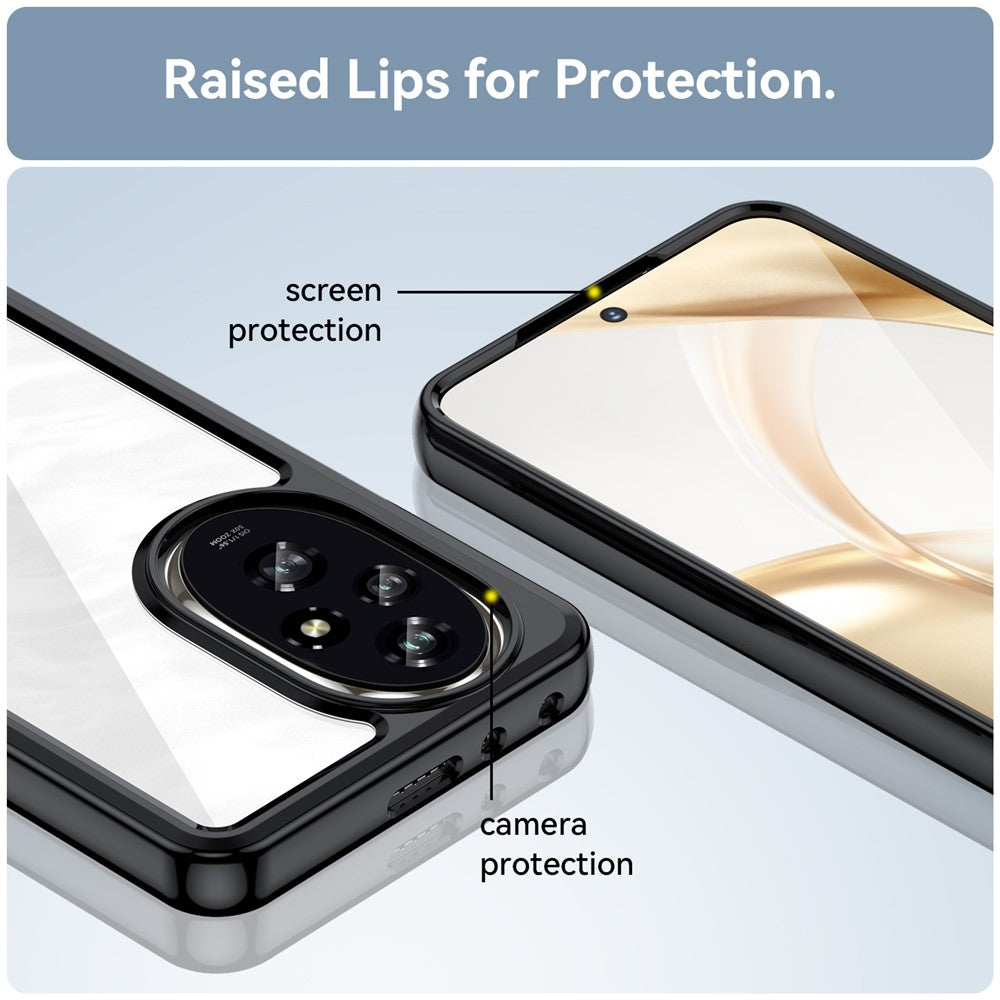 Honor 200 5G Transparente Handyhülle – Stoßfeste Rückseite, aus TPU & Acryl