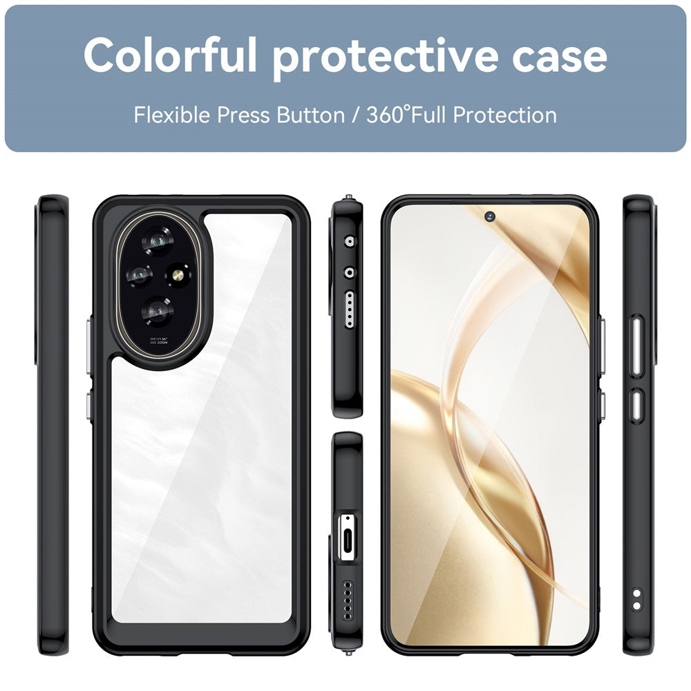 Honor 200 5G Transparente Handyhülle – Stoßfeste Rückseite, aus TPU & Acryl
