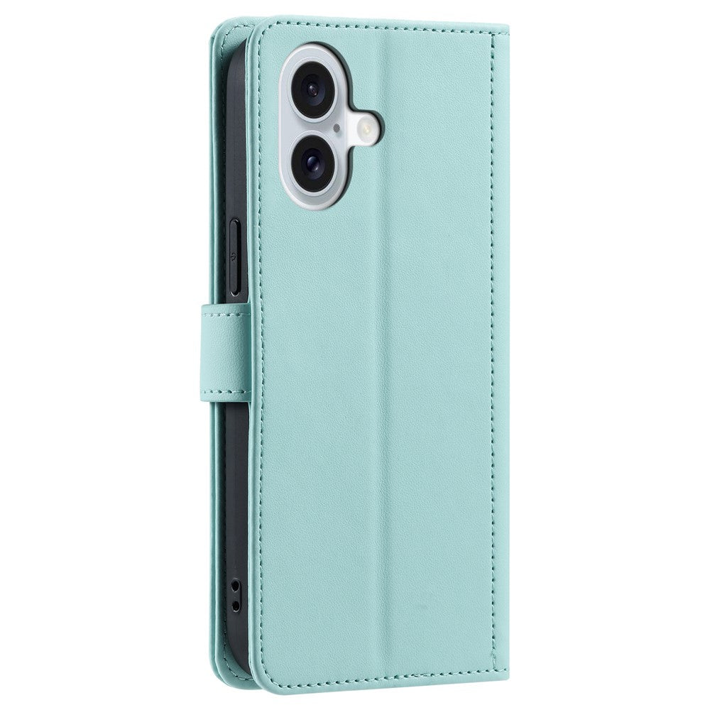 iPhone 16 Plus Wallet-Hülle – Rautenmuster mit Geldbörsenfunktion & Riemen