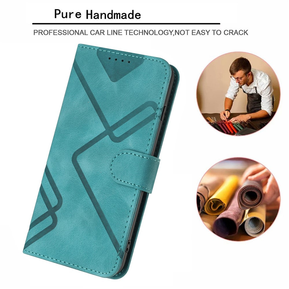 YX0040 For Honor 200 Lite Case with Wrist Strap Geometry Pattern Leather Phone Cover