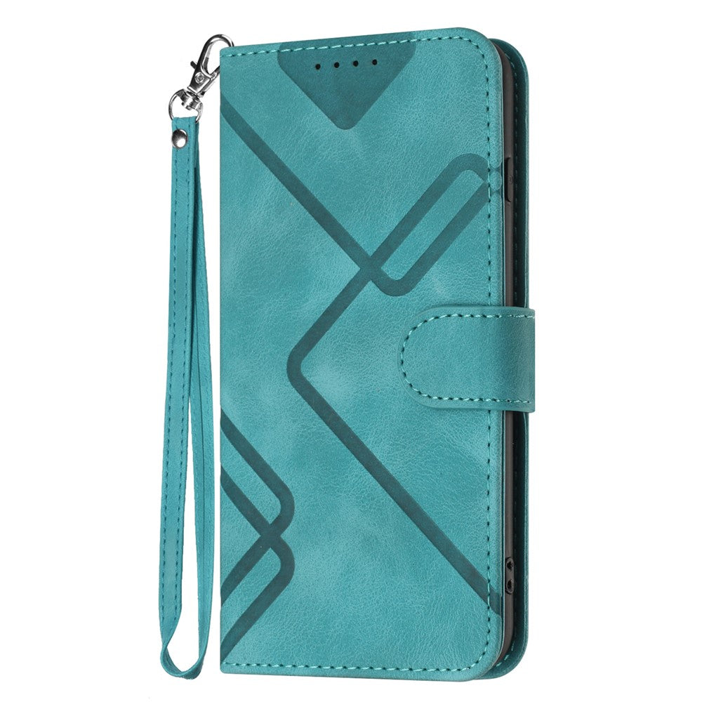 YX0040 For Honor 200 Lite Case with Wrist Strap Geometry Pattern Leather Phone Cover