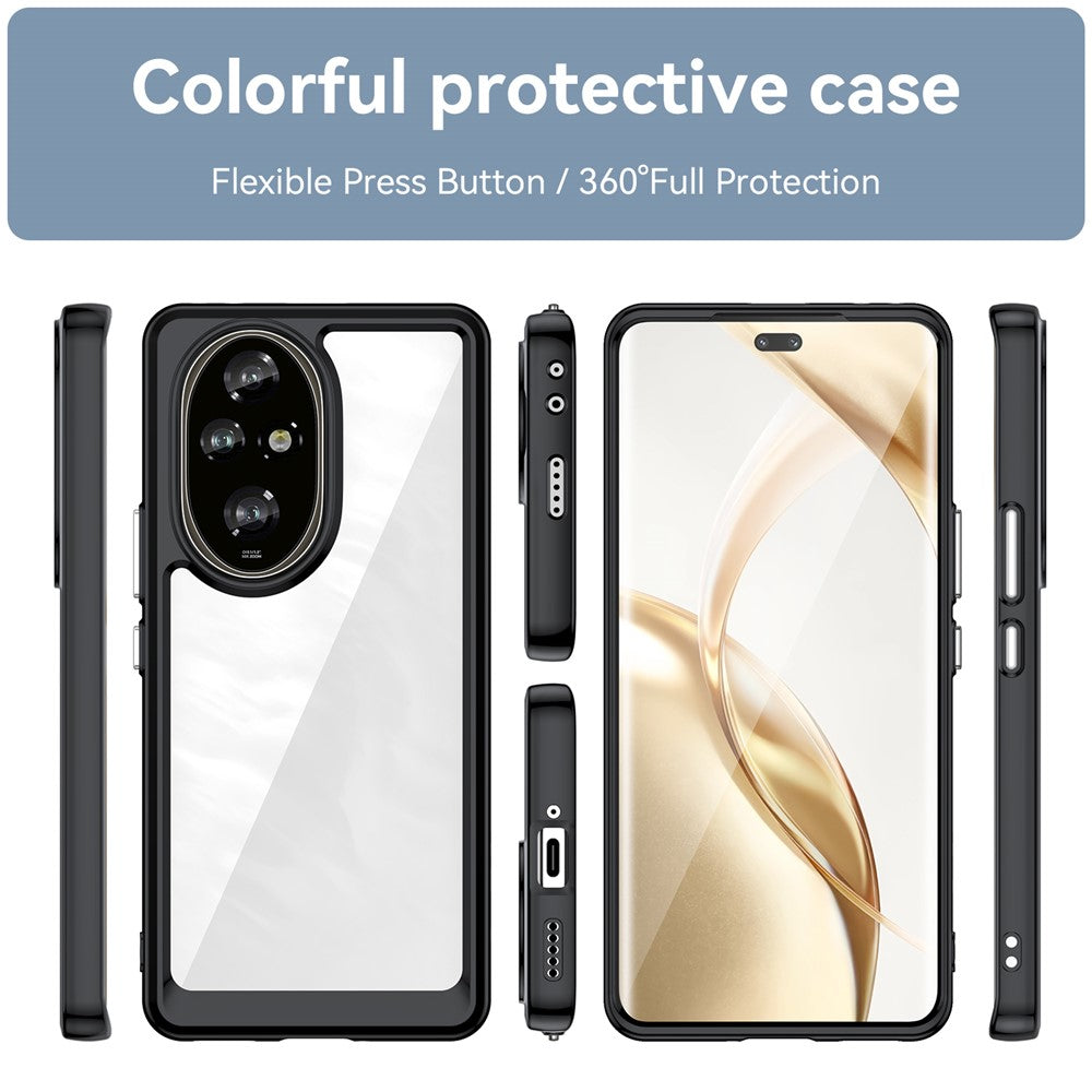 Honor 200 Pro 5G Transparente Handyhülle – Stoßfeste Rückseite, aus TPU & Acryl