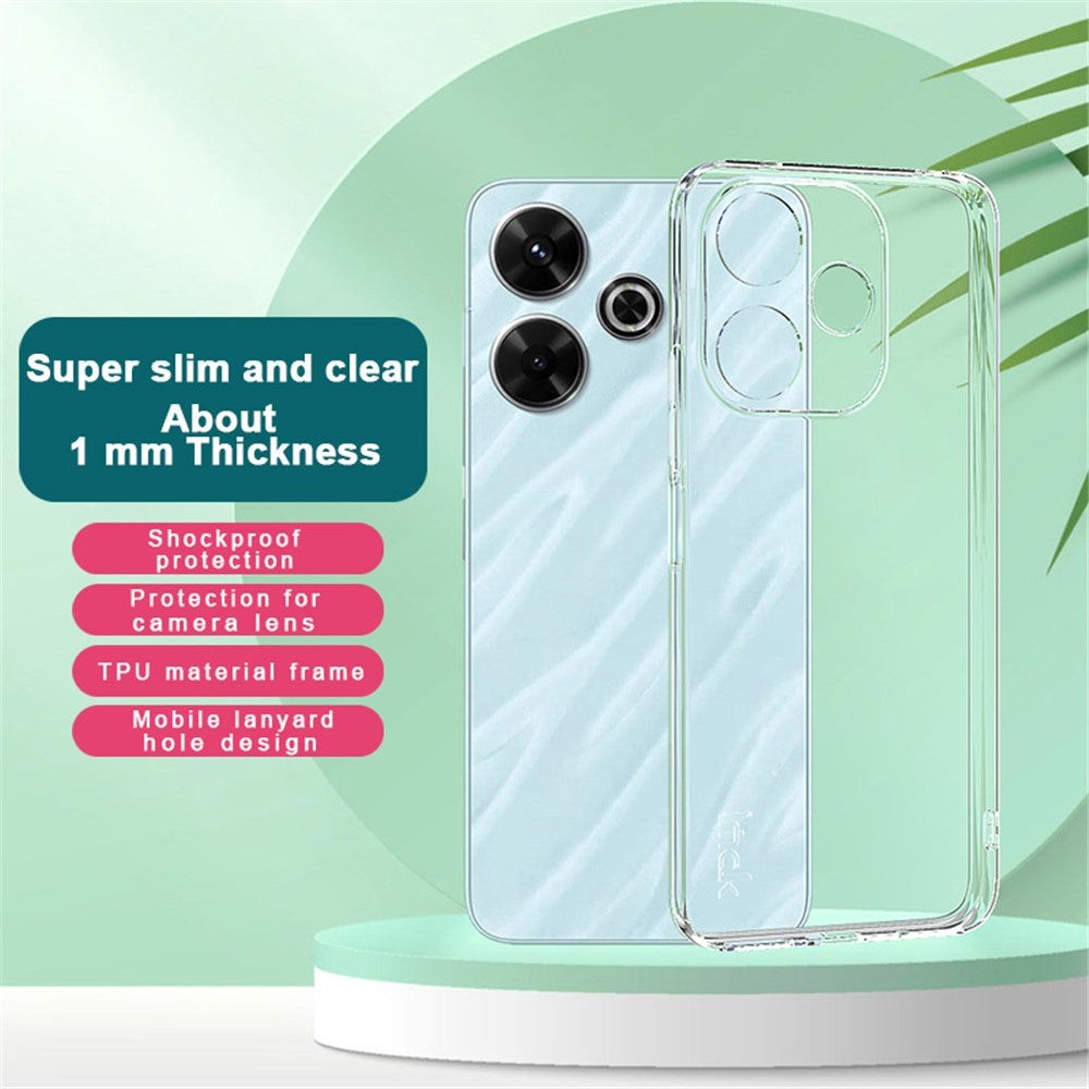 IMAK UX-5 Series for Xiaomi Redmi 13 5G / 13 4G / Note 13R 5G / Poco M6 4G Clear Case Protective Soft TPU Slim Phone Cover