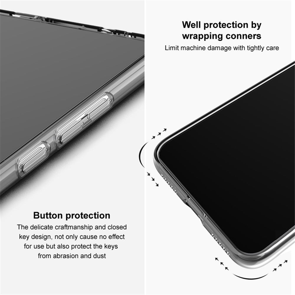 IMAK UX-5 Series for Xiaomi Redmi 13 5G / 13 4G / Note 13R 5G / Poco M6 4G Clear Case Protective Soft TPU Slim Phone Cover