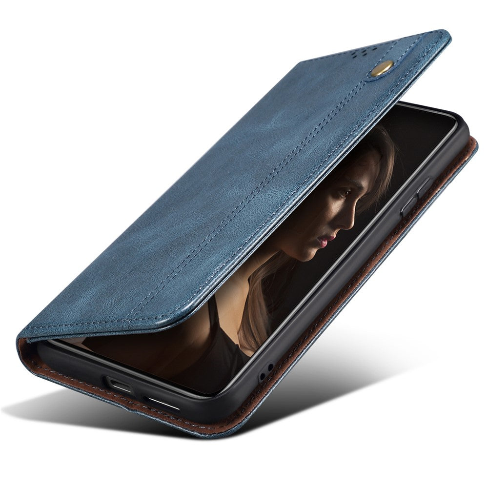 For Honor 200 5G Case Crazy Horse Texture Leather Phone Cover Hidden Magnetic Adsorption