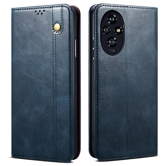 Honor 200 Pro 5G Handyhülle – Waxy Crazy Horse Textur Leder 2 Kartenfächer Ständer