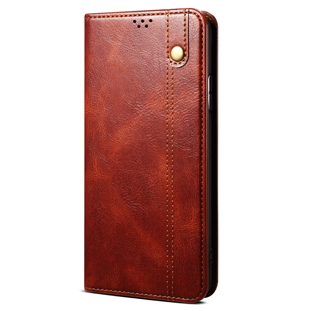 For Xiaomi Redmi 13 5G / 13 4G / Note 13R 5G / Poco M6 4G Case Crazy Horse Texture PU Leather Stand Phone Cover