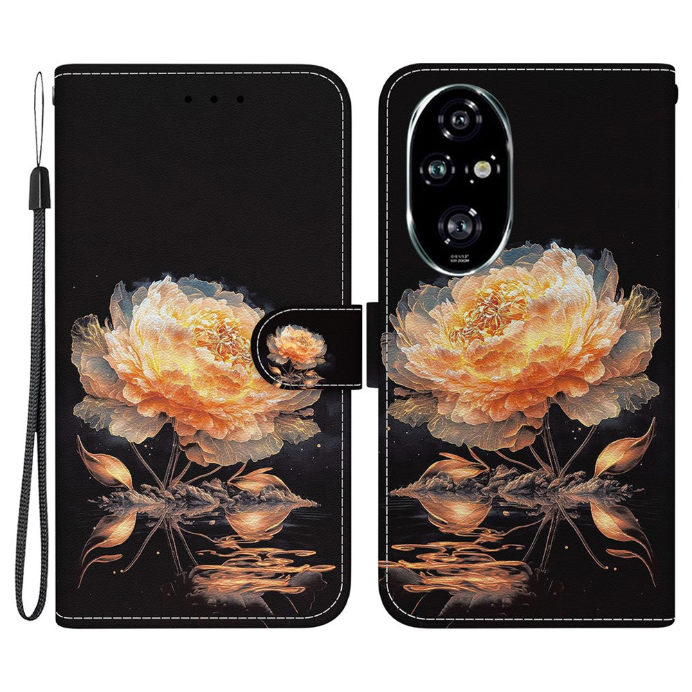 For Honor 200 Pro 5G Stand Case Pattern Print Leather Wallet Phone Cover