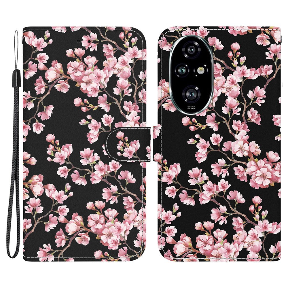 For Honor 200 Pro 5G Stand Case Pattern Print Leather Wallet Phone Cover