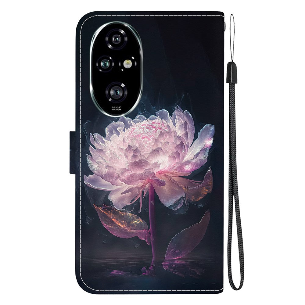 For Honor 200 Pro 5G Stand Case Pattern Print Leather Wallet Phone Cover