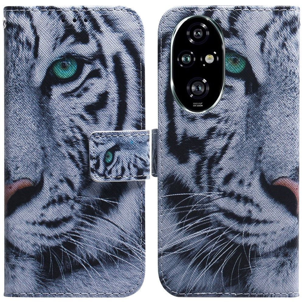 For Honor 200 Pro 5G Wallet Phone Case Pattern Print Anti-Drop PU Leather Flip Cover