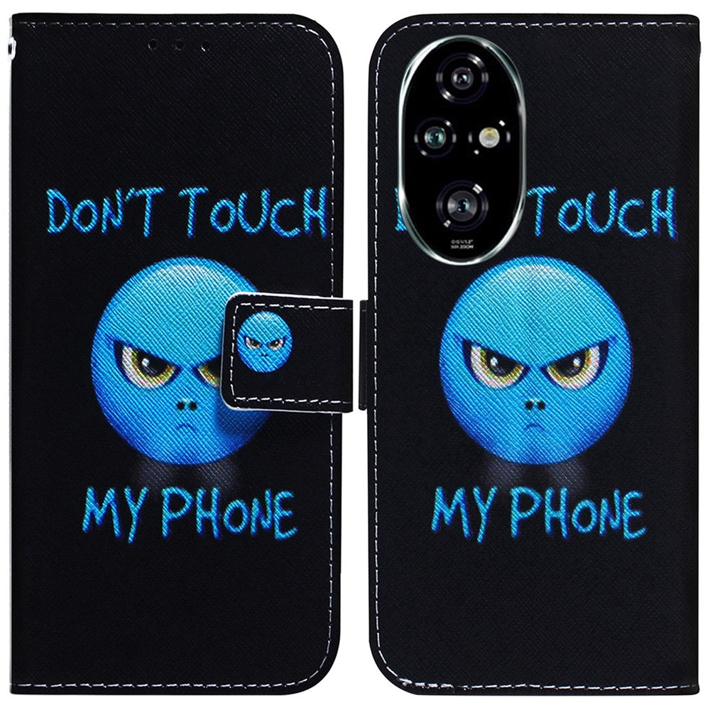 For Honor 200 Pro 5G Wallet Phone Case Pattern Print Anti-Drop PU Leather Flip Cover
