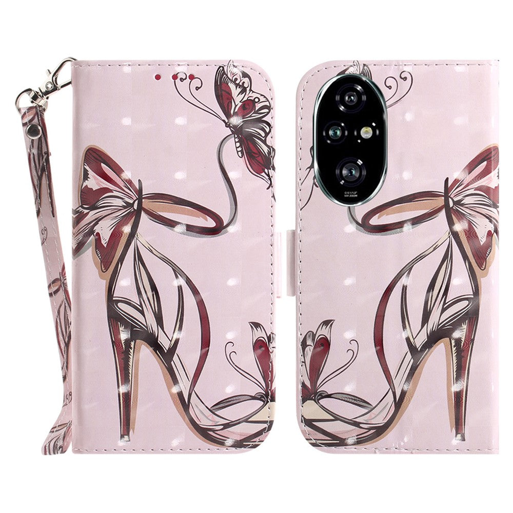 For Honor 200 Pro 5G Case Pattern Print PU Leather Wallet Phone Cover