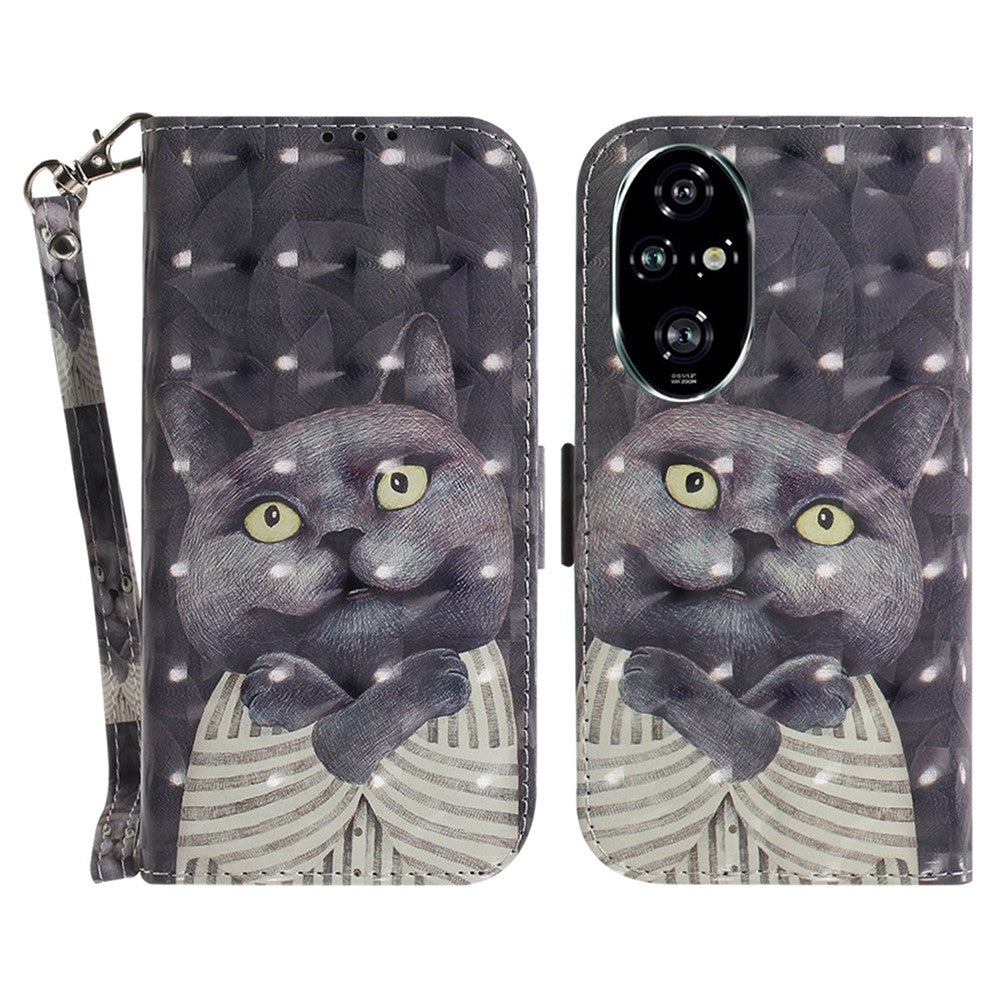 For Honor 200 Pro 5G Case Pattern Print PU Leather Wallet Phone Cover