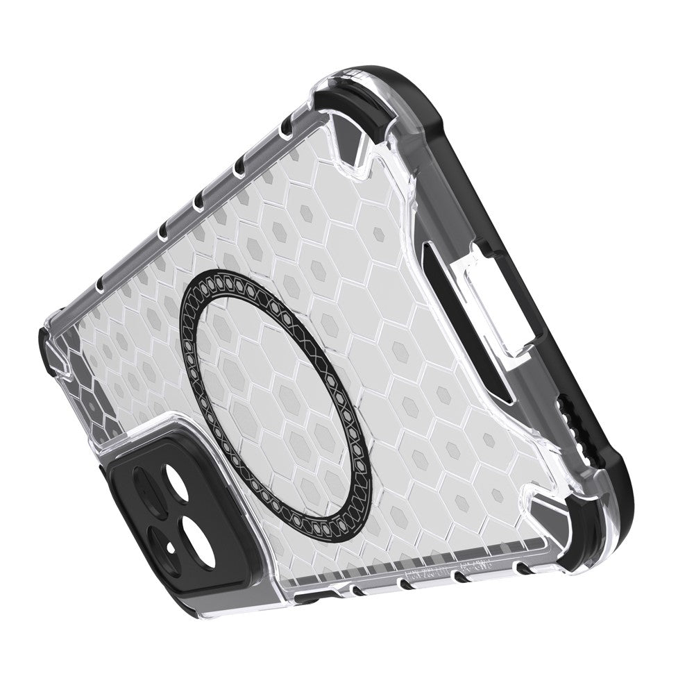 For Honor 200 Lite Magnetic Case Honeycomb TPU+PC Cell Phone Cover