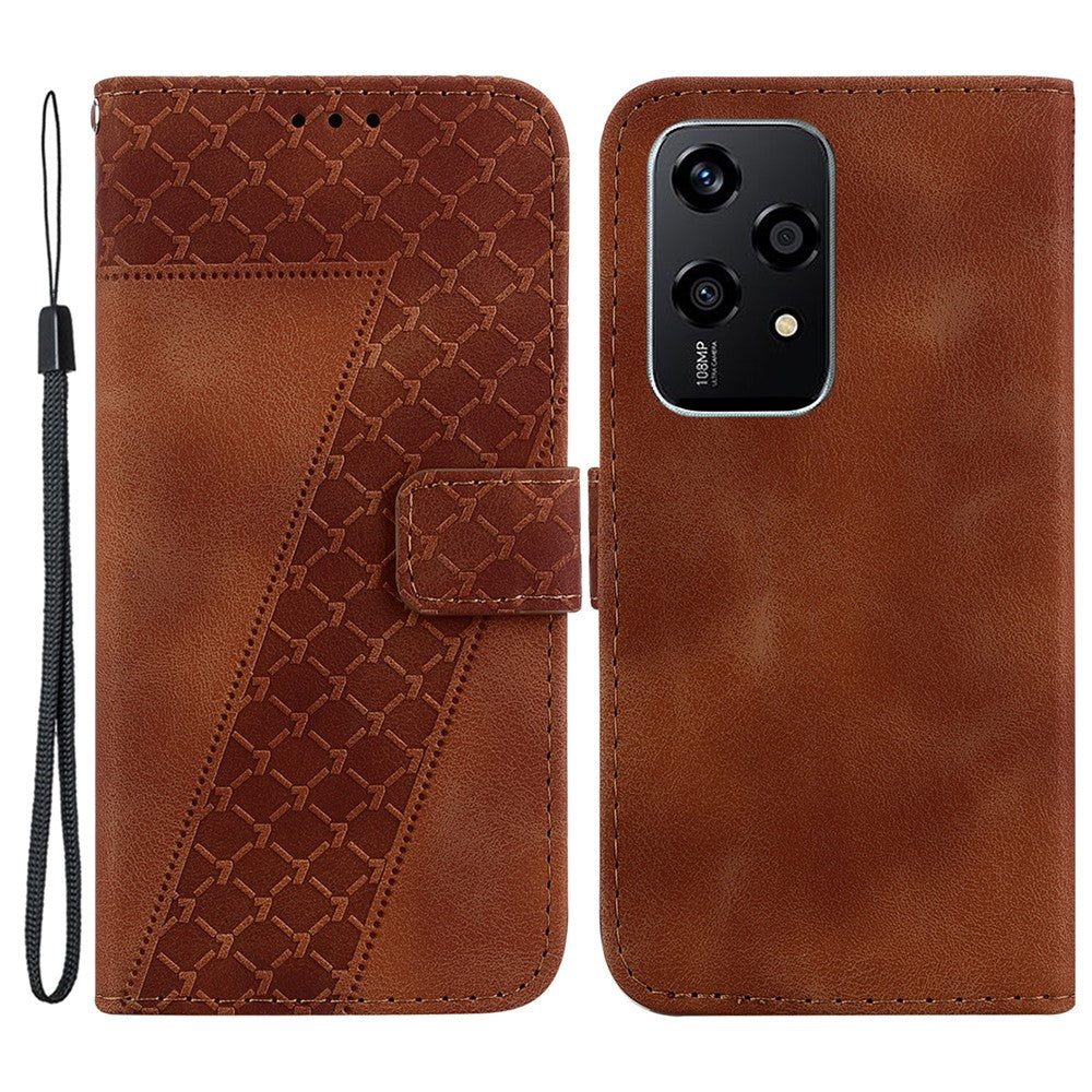 For Honor 200 Lite Case Pattern Imprint Leather Stand Phone Cover with Wallet