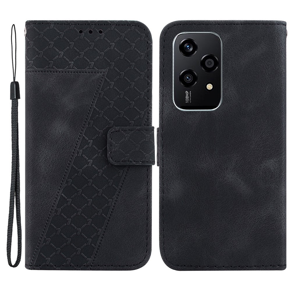 For Honor 200 Lite Case Pattern Imprint Leather Stand Phone Cover with Wallet