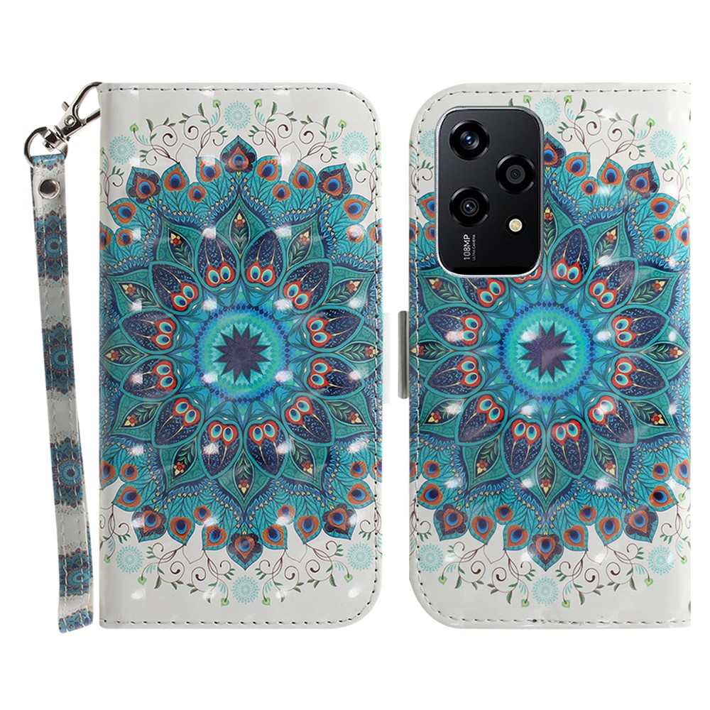 For Honor 200 Lite Stand Case Pattern Print PU Leather Wallet Phone Cover
