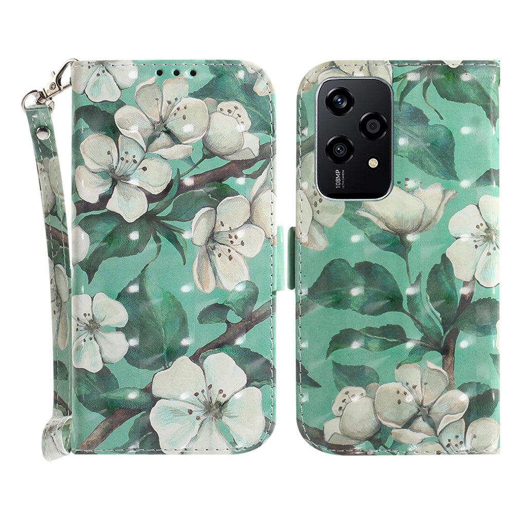 For Honor 200 Lite Stand Case Pattern Print PU Leather Wallet Phone Cover