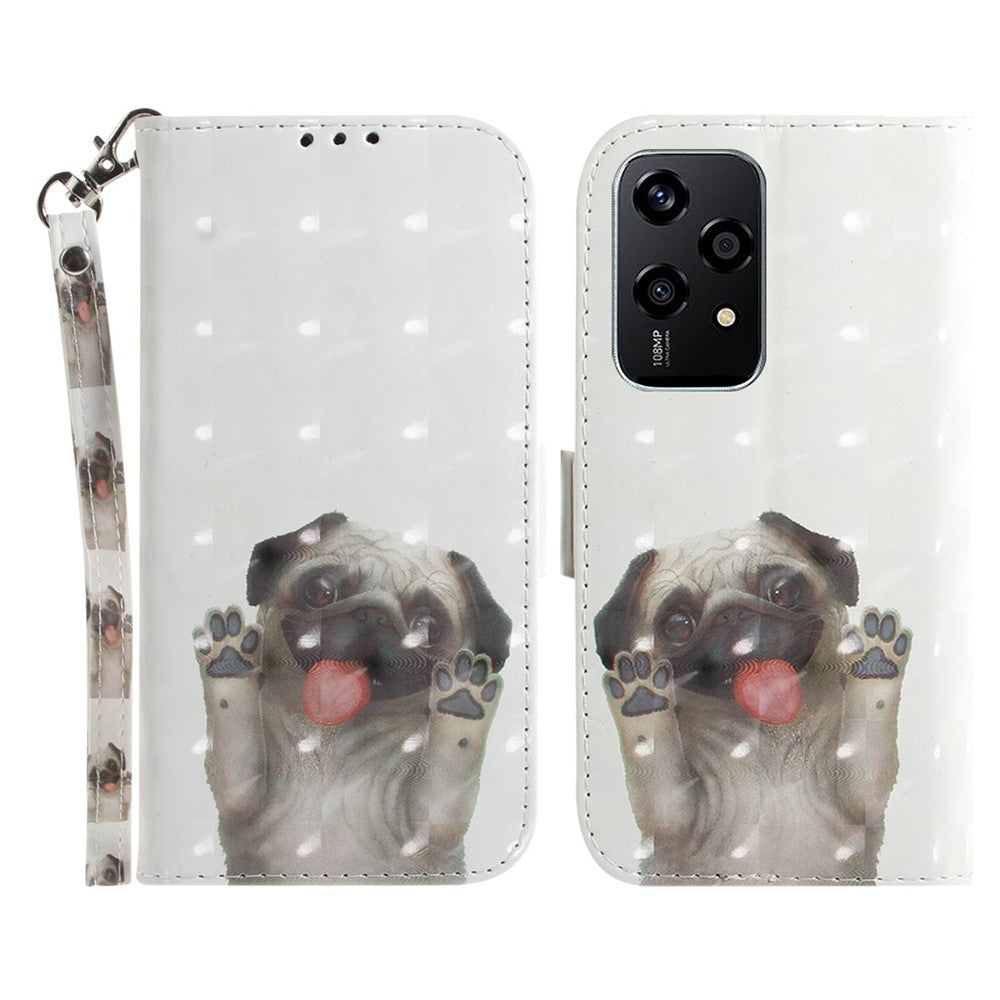 For Honor 200 Lite Stand Case Pattern Print PU Leather Wallet Phone Cover
